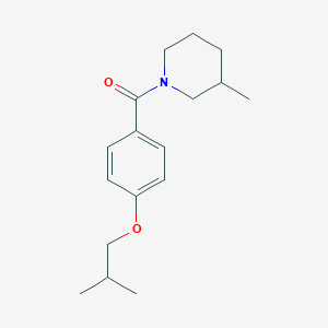molecular formula C17H25NO2 B6003183 1-(4-isobutoxybenzoyl)-3-methylpiperidine 