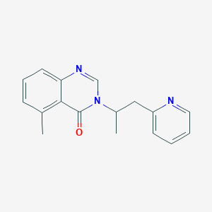 molecular formula C17H17N3O B6003223 5-methyl-3-(1-methyl-2-pyridin-2-ylethyl)quinazolin-4(3H)-one 