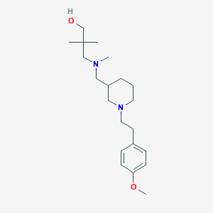 molecular formula C21H36N2O2 B6003233 3-[({1-[2-(4-methoxyphenyl)ethyl]-3-piperidinyl}methyl)(methyl)amino]-2,2-dimethyl-1-propanol 