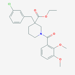 molecular formula C24H28ClNO5 B6003243 ethyl 3-(3-chlorobenzyl)-1-(2,3-dimethoxybenzoyl)-3-piperidinecarboxylate 
