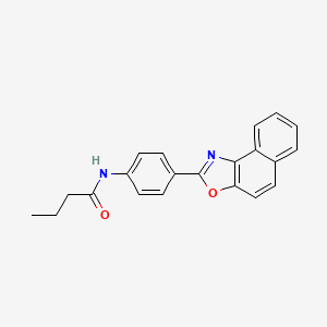 molecular formula C21H18N2O2 B6003265 N-(4-naphtho[1,2-d][1,3]oxazol-2-ylphenyl)butanamide 