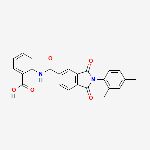 molecular formula C24H18N2O5 B6003300 2-({[2-(2,4-dimethylphenyl)-1,3-dioxo-2,3-dihydro-1H-isoindol-5-yl]carbonyl}amino)benzoic acid 