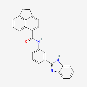 molecular formula C26H19N3O B6003333 N-[3-(1H-benzimidazol-2-yl)phenyl]-1,2-dihydro-5-acenaphthylenecarboxamide 