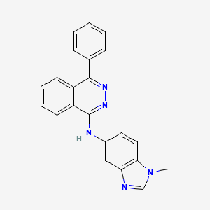 molecular formula C22H17N5 B6003350 N-(1-methyl-1H-benzimidazol-5-yl)-4-phenyl-1-phthalazinamine 