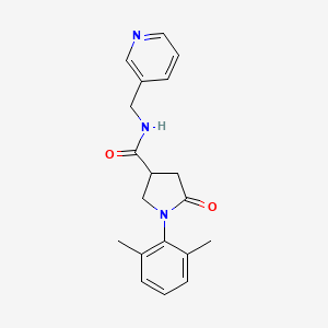 molecular formula C19H21N3O2 B6003366 1-(2,6-dimethylphenyl)-5-oxo-N-(3-pyridinylmethyl)-3-pyrrolidinecarboxamide 