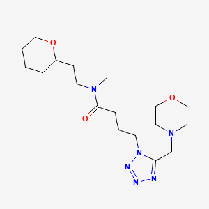 molecular formula C18H32N6O3 B6003382 N-methyl-4-[5-(4-morpholinylmethyl)-1H-tetrazol-1-yl]-N-[2-(tetrahydro-2H-pyran-2-yl)ethyl]butanamide 