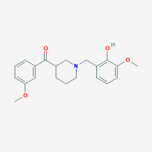 molecular formula C21H25NO4 B6003390 [1-(2-hydroxy-3-methoxybenzyl)-3-piperidinyl](3-methoxyphenyl)methanone 