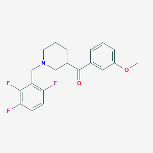 molecular formula C20H20F3NO2 B6003432 (3-methoxyphenyl)[1-(2,3,6-trifluorobenzyl)-3-piperidinyl]methanone 