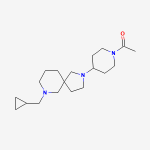 molecular formula C19H33N3O B6003449 2-(1-acetyl-4-piperidinyl)-7-(cyclopropylmethyl)-2,7-diazaspiro[4.5]decane 