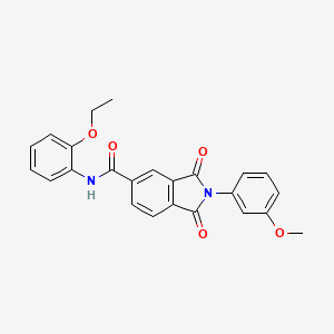 molecular formula C24H20N2O5 B6003451 N-(2-ethoxyphenyl)-2-(3-methoxyphenyl)-1,3-dioxo-5-isoindolinecarboxamide 