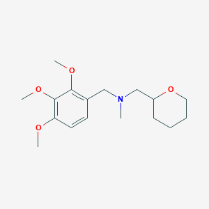 molecular formula C17H27NO4 B6003509 N-methyl-1-(tetrahydro-2H-pyran-2-yl)-N-(2,3,4-trimethoxybenzyl)methanamine trifluoroacetate 