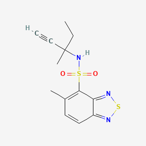molecular formula C13H15N3O2S2 B6003534 N-(1-ethyl-1-methylprop-2-yn-1-yl)-5-methyl-2,1,3-benzothiadiazole-4-sulfonamide 