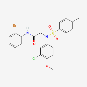 molecular formula C22H20BrClN2O4S B6003560 N~1~-(2-bromophenyl)-N~2~-(3-chloro-4-methoxyphenyl)-N~2~-[(4-methylphenyl)sulfonyl]glycinamide 