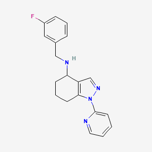 molecular formula C19H19FN4 B6003565 N-(3-fluorobenzyl)-1-(2-pyridinyl)-4,5,6,7-tetrahydro-1H-indazol-4-amine 