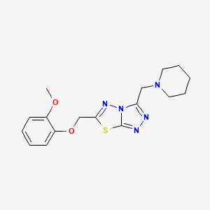 molecular formula C17H21N5O2S B6003591 6-[(2-methoxyphenoxy)methyl]-3-(1-piperidinylmethyl)[1,2,4]triazolo[3,4-b][1,3,4]thiadiazole 