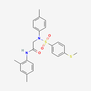 molecular formula C24H26N2O3S2 B6003596 N~1~-(2,4-dimethylphenyl)-N~2~-(4-methylphenyl)-N~2~-{[4-(methylthio)phenyl]sulfonyl}glycinamide CAS No. 5724-39-0