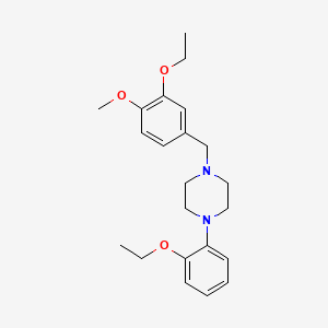 molecular formula C22H30N2O3 B6003603 1-(3-ethoxy-4-methoxybenzyl)-4-(2-ethoxyphenyl)piperazine 