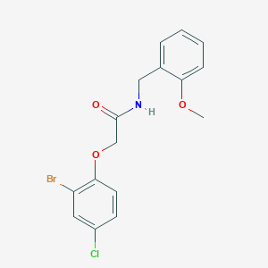molecular formula C16H15BrClNO3 B6003615 2-(2-bromo-4-chlorophenoxy)-N-(2-methoxybenzyl)acetamide 