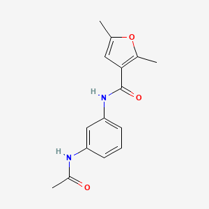 molecular formula C15H16N2O3 B6003630 N-[3-(acetylamino)phenyl]-2,5-dimethyl-3-furamide 