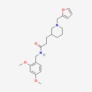 molecular formula C22H30N2O4 B6003647 N-(2,4-dimethoxybenzyl)-3-[1-(2-furylmethyl)-3-piperidinyl]propanamide 