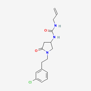 molecular formula C16H20ClN3O2 B6003678 N-allyl-N'-{1-[2-(3-chlorophenyl)ethyl]-5-oxo-3-pyrrolidinyl}urea 