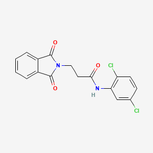 molecular formula C17H12Cl2N2O3 B6003692 N-(2,5-dichlorophenyl)-3-(1,3-dioxo-1,3-dihydro-2H-isoindol-2-yl)propanamide 