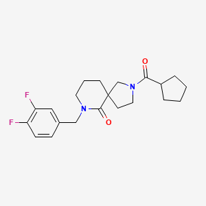molecular formula C21H26F2N2O2 B6003710 2-(cyclopentylcarbonyl)-7-(3,4-difluorobenzyl)-2,7-diazaspiro[4.5]decan-6-one 