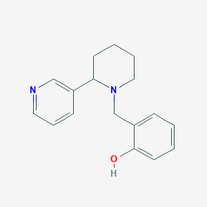 molecular formula C17H20N2O B6003726 2-{[2-(3-pyridinyl)-1-piperidinyl]methyl}phenol 