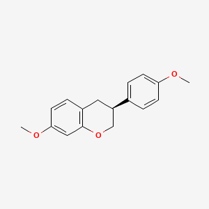 molecular formula C17H18O3 B600373 (3S)-7-Methoxy-3-(4-methoxyphenyl)-3,4-dihydro-2H-1-benzopyran CAS No. 3722-56-3