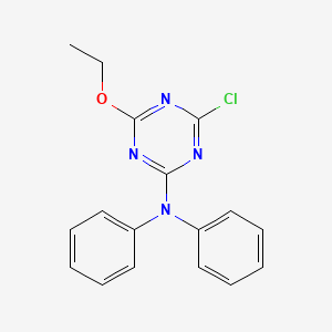 molecular formula C17H15ClN4O B6003735 4-chloro-6-ethoxy-N,N-diphenyl-1,3,5-triazin-2-amine 