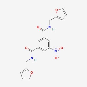 molecular formula C18H15N3O6 B6003745 N,N'-bis(2-furylmethyl)-5-nitroisophthalamide 