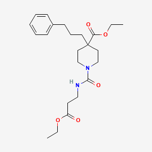 ethyl 1-{[(3-ethoxy-3-oxopropyl)amino]carbonyl}-4-(3-phenylpropyl)-4-piperidinecarboxylate