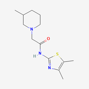 molecular formula C13H21N3OS B6003777 N-(4,5-dimethyl-1,3-thiazol-2-yl)-2-(3-methyl-1-piperidinyl)acetamide 