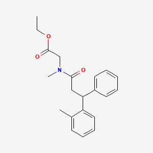 molecular formula C21H25NO3 B6003790 ethyl N-methyl-N-[3-(2-methylphenyl)-3-phenylpropanoyl]glycinate 