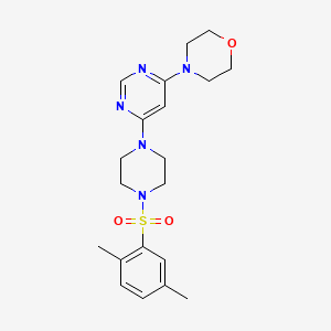 molecular formula C20H27N5O3S B6003816 4-(6-{4-[(2,5-dimethylphenyl)sulfonyl]-1-piperazinyl}-4-pyrimidinyl)morpholine 