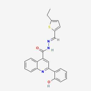 molecular formula C23H19N3O2S B6003848 N'-[(5-ethyl-2-thienyl)methylene]-2-(2-hydroxyphenyl)-4-quinolinecarbohydrazide 