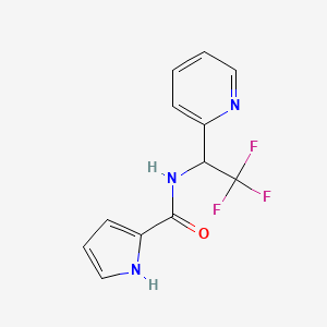 molecular formula C12H10F3N3O B6003850 N-[2,2,2-trifluoro-1-(2-pyridinyl)ethyl]-1H-pyrrole-2-carboxamide 