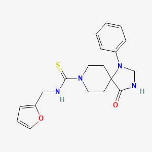 molecular formula C19H22N4O2S B6003854 N-(2-furylmethyl)-4-oxo-1-phenyl-1,3,8-triazaspiro[4.5]decane-8-carbothioamide 