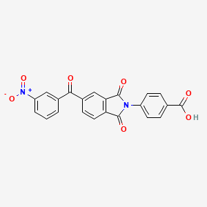 molecular formula C22H12N2O7 B6003864 4-[5-(3-nitrobenzoyl)-1,3-dioxo-1,3-dihydro-2H-isoindol-2-yl]benzoic acid 