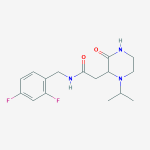 molecular formula C16H21F2N3O2 B6003899 N-(2,4-difluorobenzyl)-2-(1-isopropyl-3-oxo-2-piperazinyl)acetamide 