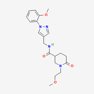 1-(2-methoxyethyl)-N-{[1-(2-methoxyphenyl)-1H-pyrazol-4-yl]methyl}-6-oxo-3-piperidinecarboxamide