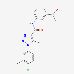 1-(4-chloro-3-methylphenyl)-N-[3-(1-hydroxyethyl)phenyl]-5-methyl-1H-1,2,3-triazole-4-carboxamide