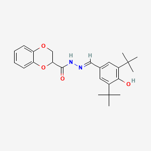 molecular formula C24H30N2O4 B6003943 N'-(3,5-di-tert-butyl-4-hydroxybenzylidene)-2,3-dihydro-1,4-benzodioxine-2-carbohydrazide 