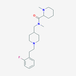 molecular formula C22H34FN3O B6003975 N-({1-[2-(2-fluorophenyl)ethyl]-4-piperidinyl}methyl)-N,1-dimethyl-2-piperidinecarboxamide 