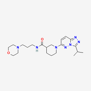 molecular formula C21H33N7O2 B6003983 1-(3-isopropyl[1,2,4]triazolo[4,3-b]pyridazin-6-yl)-N-[3-(4-morpholinyl)propyl]-3-piperidinecarboxamide 