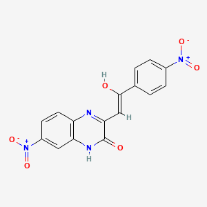 molecular formula C16H10N4O6 B6003996 7-nitro-3-[2-(4-nitrophenyl)-2-oxoethylidene]-3,4-dihydro-2(1H)-quinoxalinone 