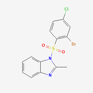 molecular formula C14H10BrClN2O2S B6004002 1-[(2-bromo-4-chlorophenyl)sulfonyl]-2-methyl-1H-benzimidazole 