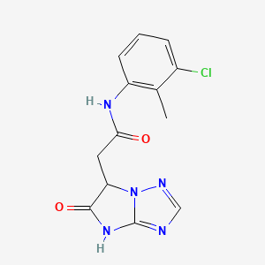 molecular formula C13H12ClN5O2 B6004008 N-(3-chloro-2-methylphenyl)-2-(5-oxo-5,6-dihydro-4H-imidazo[1,2-b][1,2,4]triazol-6-yl)acetamide 