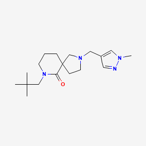 molecular formula C18H30N4O B6004057 7-(2,2-dimethylpropyl)-2-[(1-methyl-1H-pyrazol-4-yl)methyl]-2,7-diazaspiro[4.5]decan-6-one 