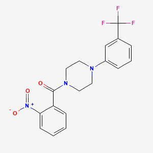 molecular formula C18H16F3N3O3 B6004060 1-(2-nitrobenzoyl)-4-[3-(trifluoromethyl)phenyl]piperazine 